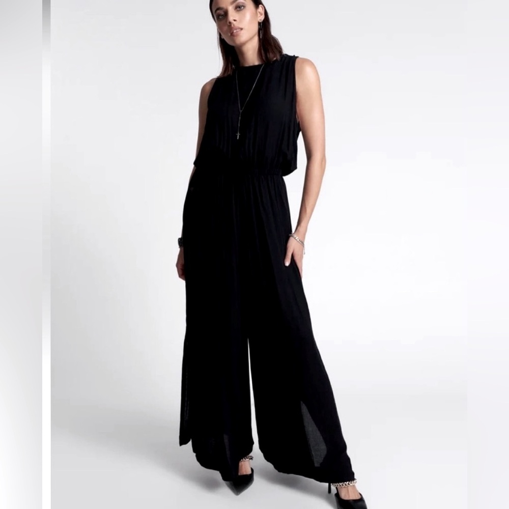 One Teaspoon NWT After Party Open Back Black Jumpsuit SZ S